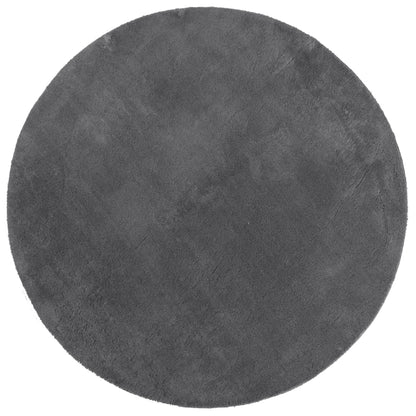 Rug HUARTE Short Pile Soft and Washable Anthracite Ø 200 cm