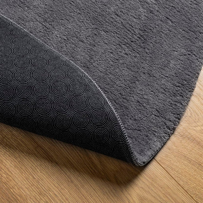 Rug HUARTE Short Pile Soft and Washable Anthracite Ø 200 cm