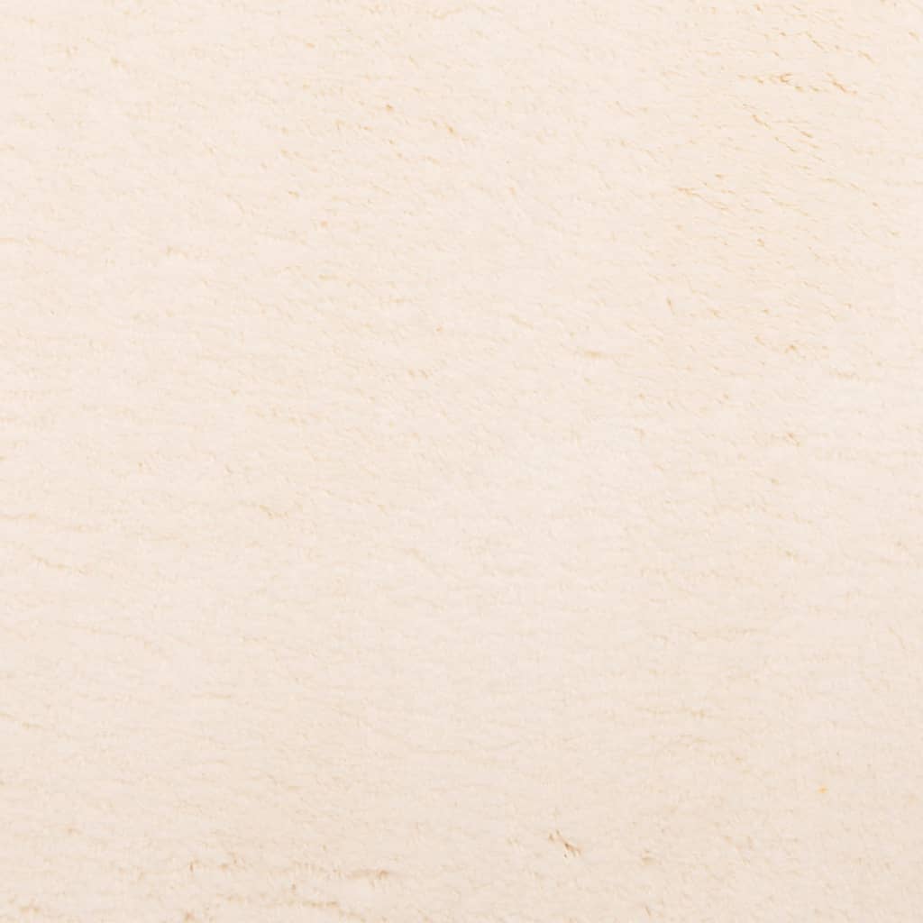 Rug HUARTE Short Pile Soft and Washable Beige 80x150 cm