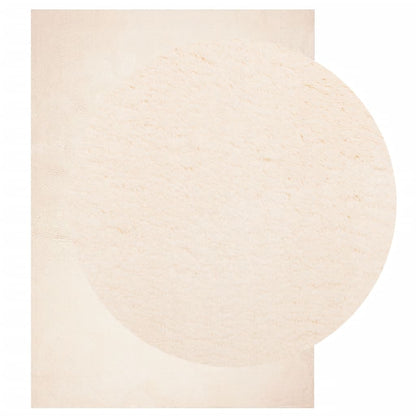 Rug HUARTE Short Pile Soft and Washable Beige 200x280 cm