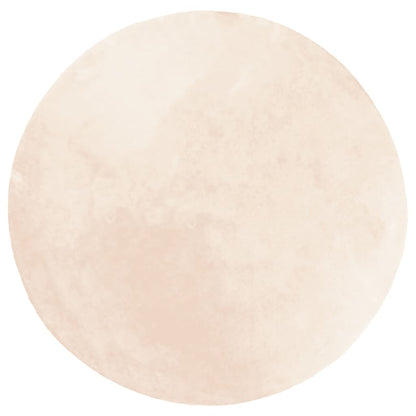 Rug HUARTE Short Pile Soft and Washable Beige Ø 80 cm