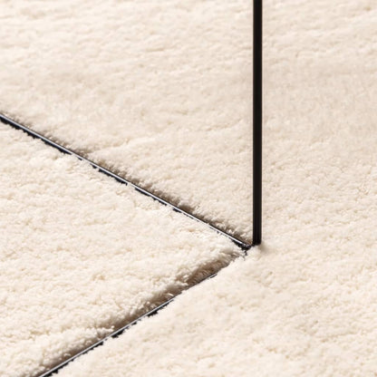 Rug HUARTE Short Pile Soft and Washable Beige Ø 80 cm