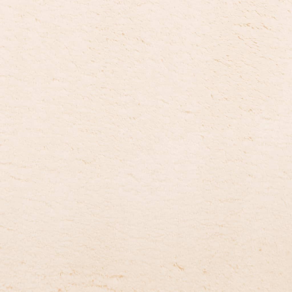 Rug HUARTE Short Pile Soft and Washable Beige Ø 200 cm