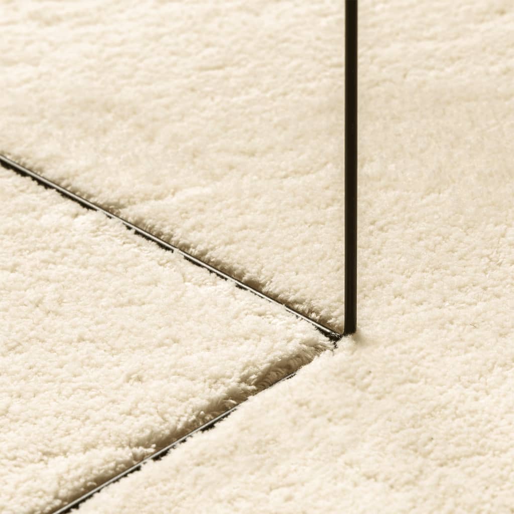 Rug HUARTE Short Pile Soft and Washable Cream 120x170 cm