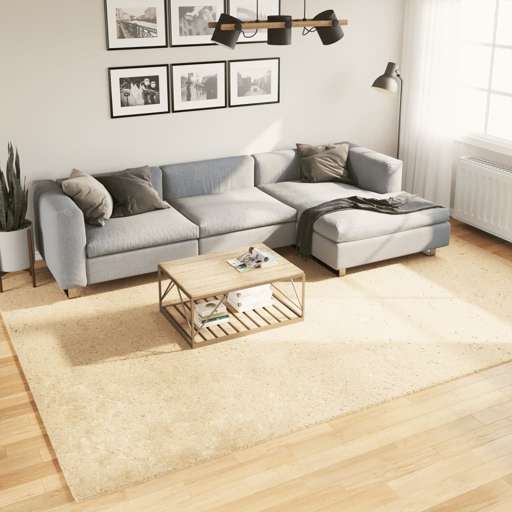 Rug HUARTE Short Pile Soft and Washable Cream 240x340 cm