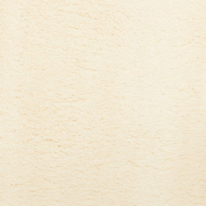Rug HUARTE Short Pile Soft and Washable Cream Ø 80 cm