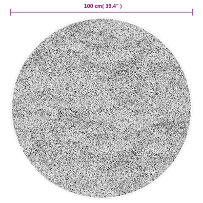 Rug HUARTE Short Pile Soft and Washable Cream Ø 100 cm