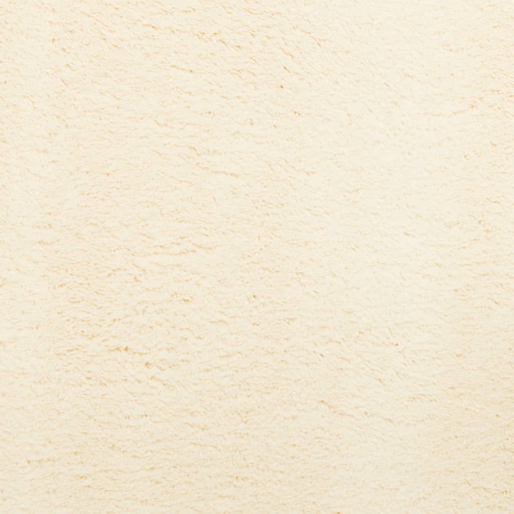 Rug HUARTE Short Pile Soft and Washable Cream Ø 200 cm