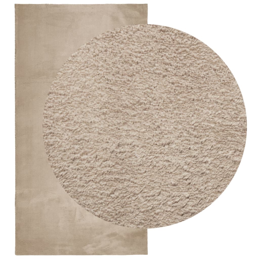 Rug HUARTE Short Pile Soft and Washable Sand 80x150 cm