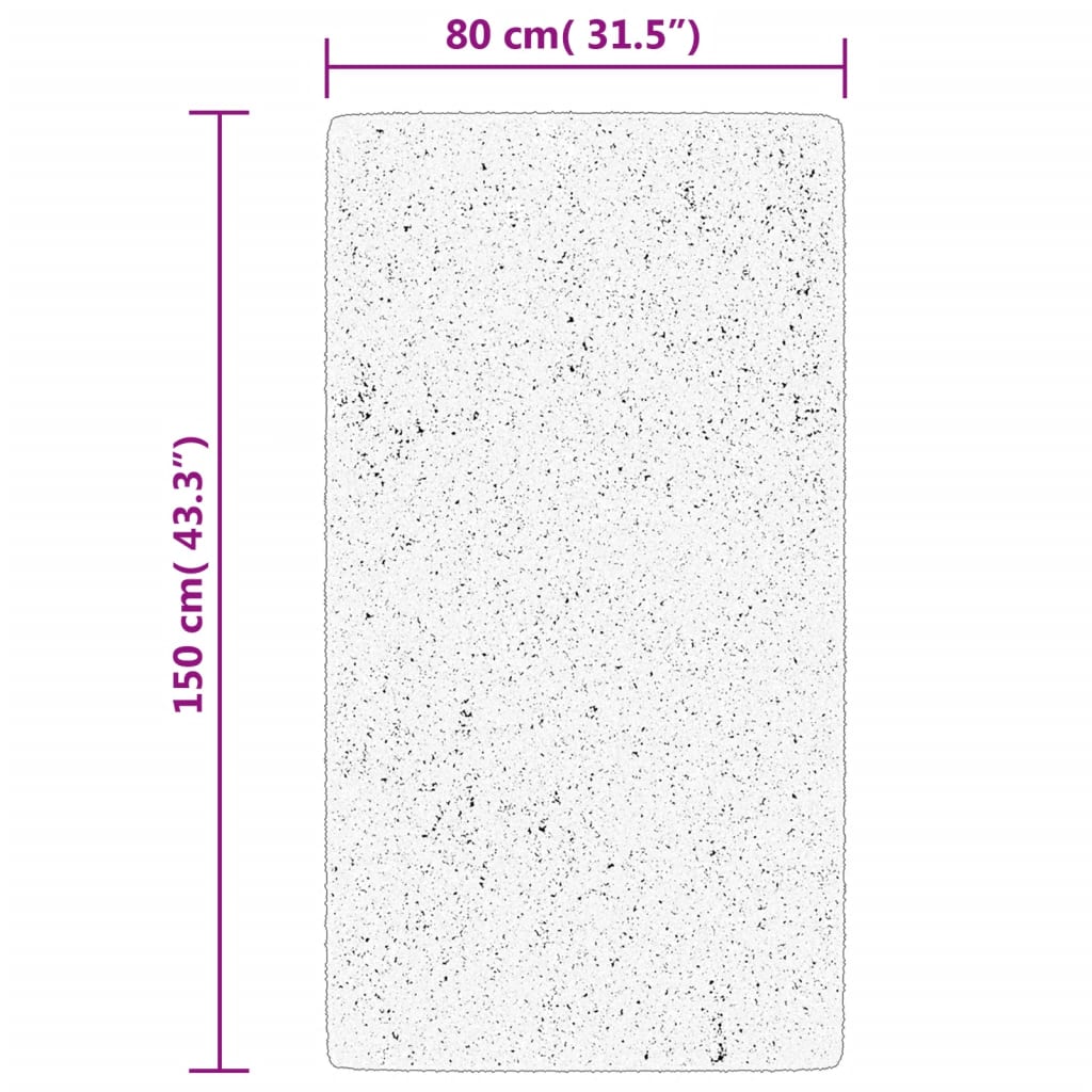 Rug HUARTE Short Pile Soft and Washable Sand 80x150 cm
