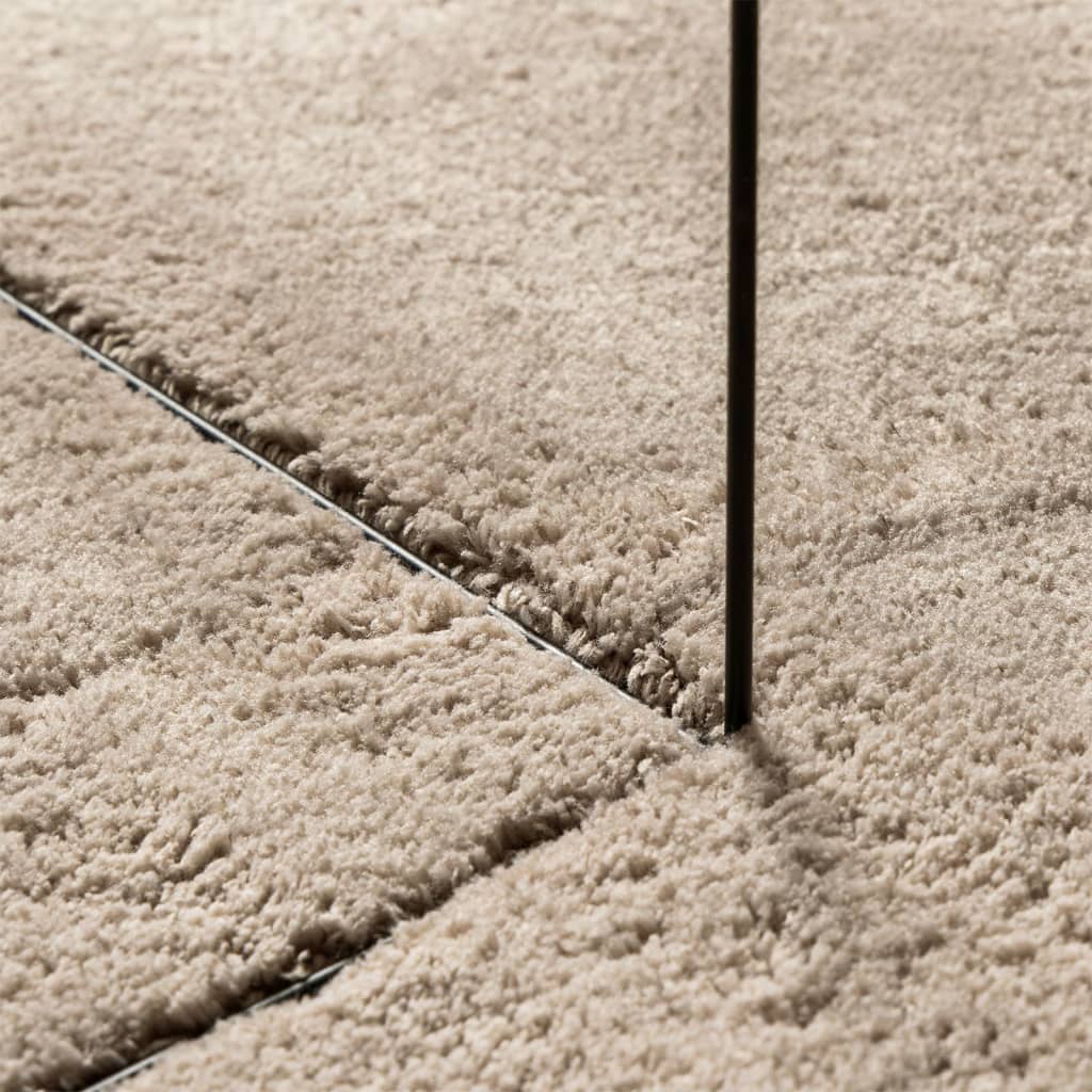 Rug HUARTE Short Pile Soft and Washable Sand 80x200 cm