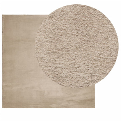 Rug HUARTE Short Pile Soft and Washable Sand 200x200 cm