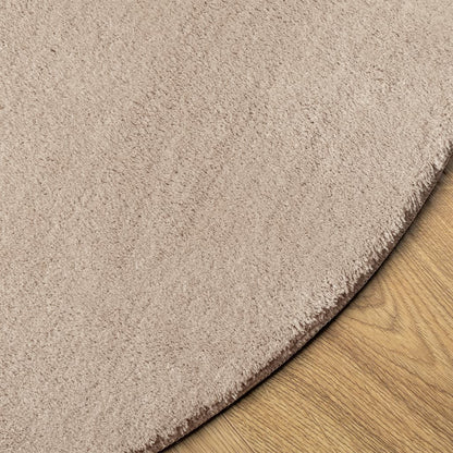 Rug HUARTE Short Pile Soft and Washable Sand Ø 120 cm