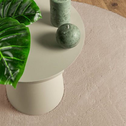Rug HUARTE Short Pile Soft and Washable Sand Ø 160 cm