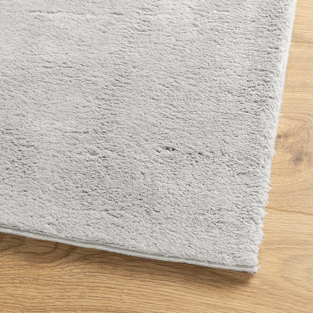 Rug HUARTE Short Pile Soft and Washable Grey 100x200 cm
