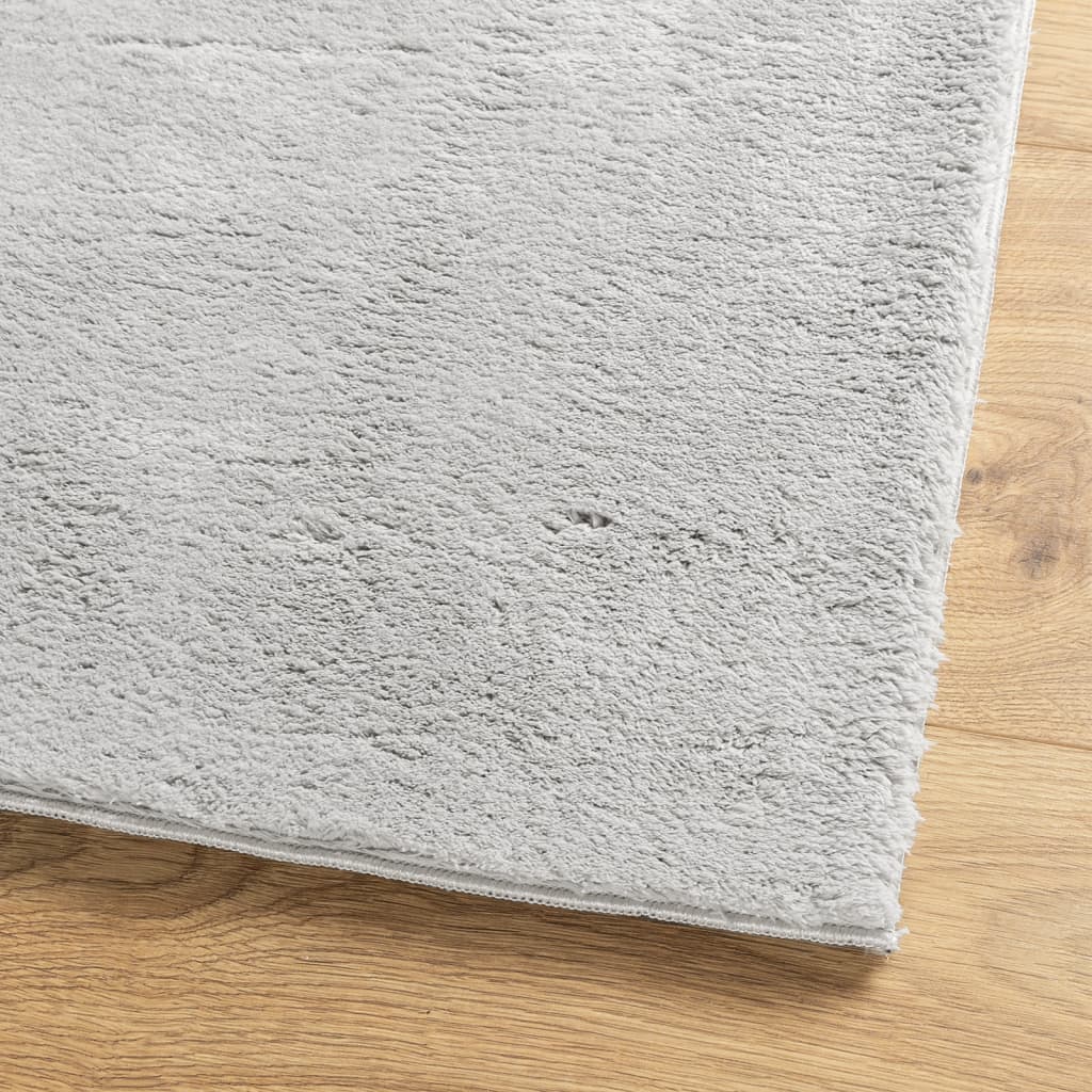 Rug HUARTE Short Pile Soft and Washable Grey 120x120 cm
