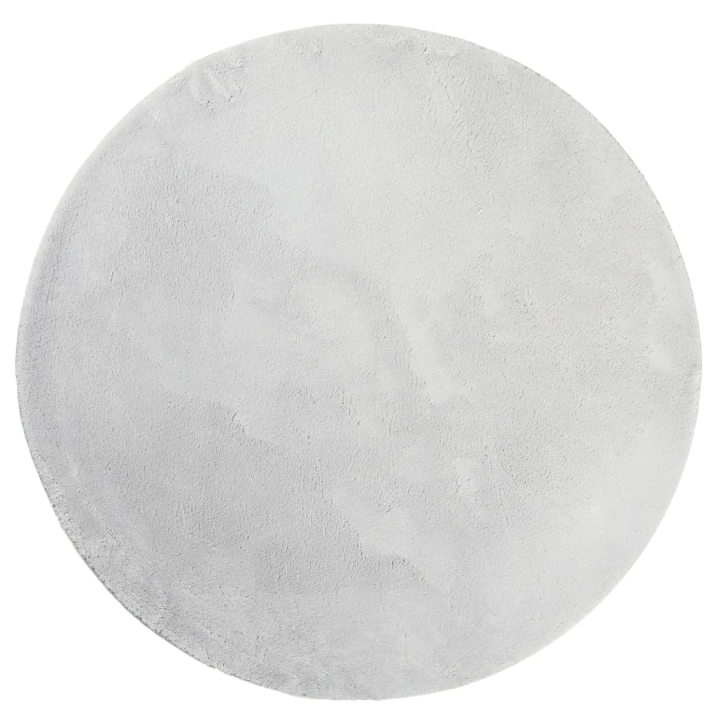 Rug HUARTE Short Pile Soft and Washable Grey Ø 120 cm