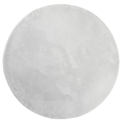 Rug HUARTE Short Pile Soft and Washable Grey Ø 120 cm