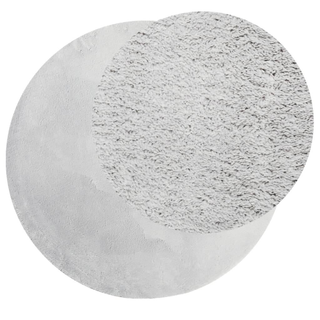 Rug HUARTE Short Pile Soft and Washable Grey Ø 120 cm