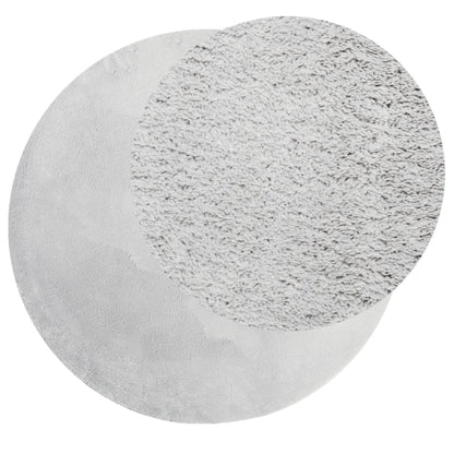 Rug HUARTE Short Pile Soft and Washable Grey Ø 120 cm
