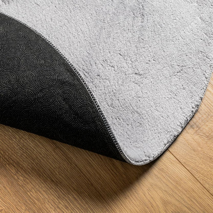 Rug HUARTE Short Pile Soft and Washable Grey Ø 120 cm