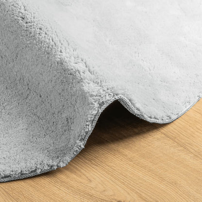Rug HUARTE Short Pile Soft and Washable Grey Ø 120 cm