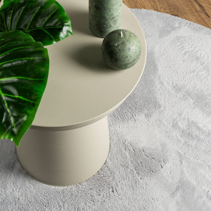 Rug HUARTE Short Pile Soft and Washable Grey Ø 120 cm