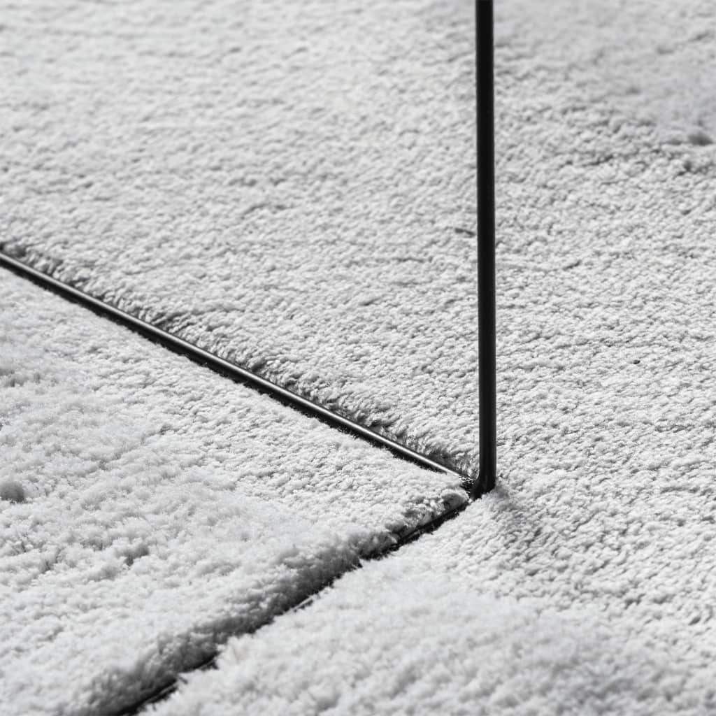 Rug HUARTE Short Pile Soft and Washable Grey Ø 120 cm