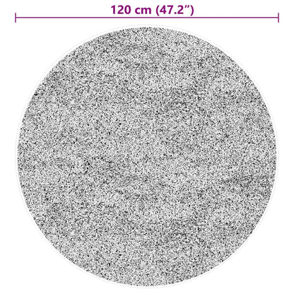Rug HUARTE Short Pile Soft and Washable Grey Ø 120 cm