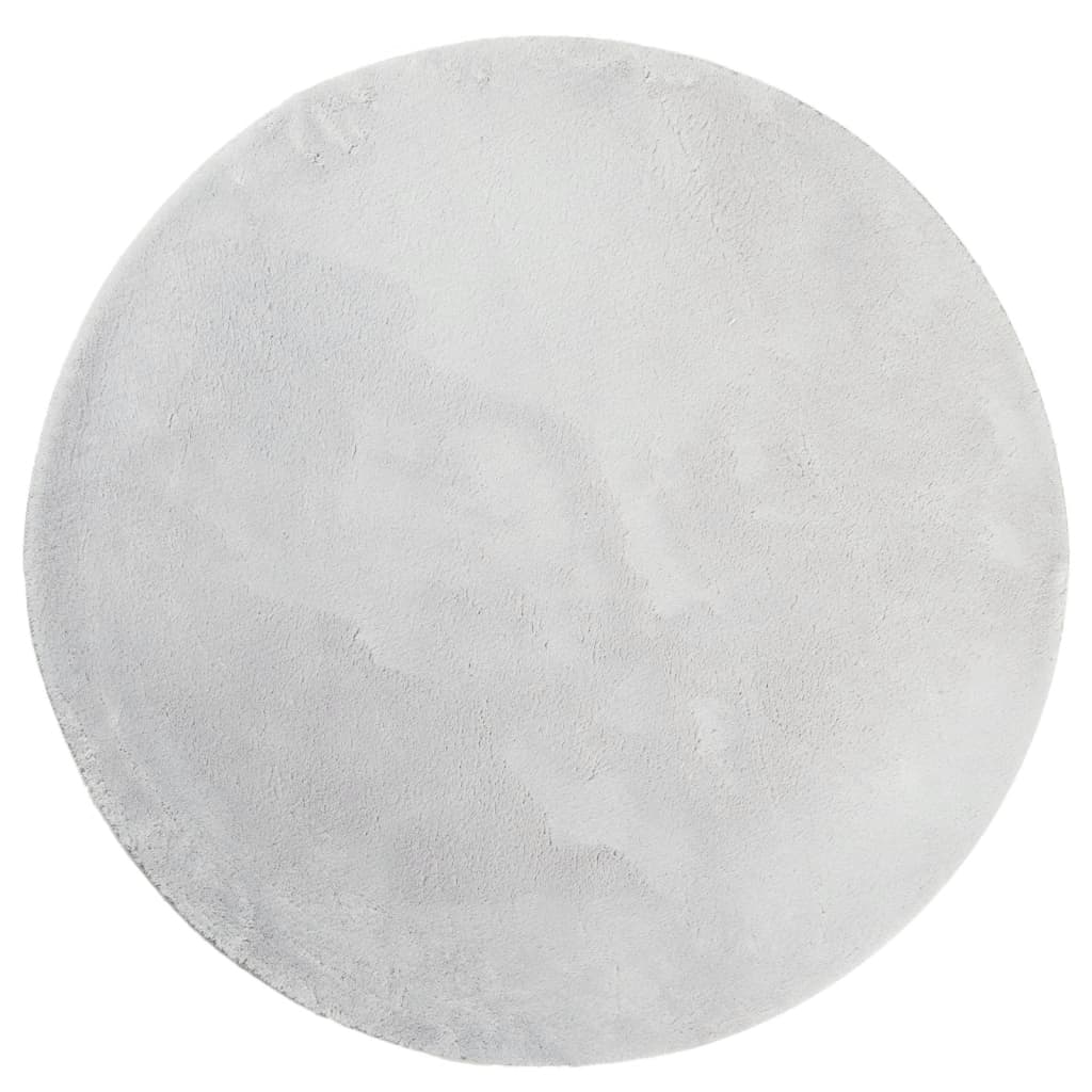 Rug HUARTE Short Pile Soft and Washable Grey Ø 160 cm