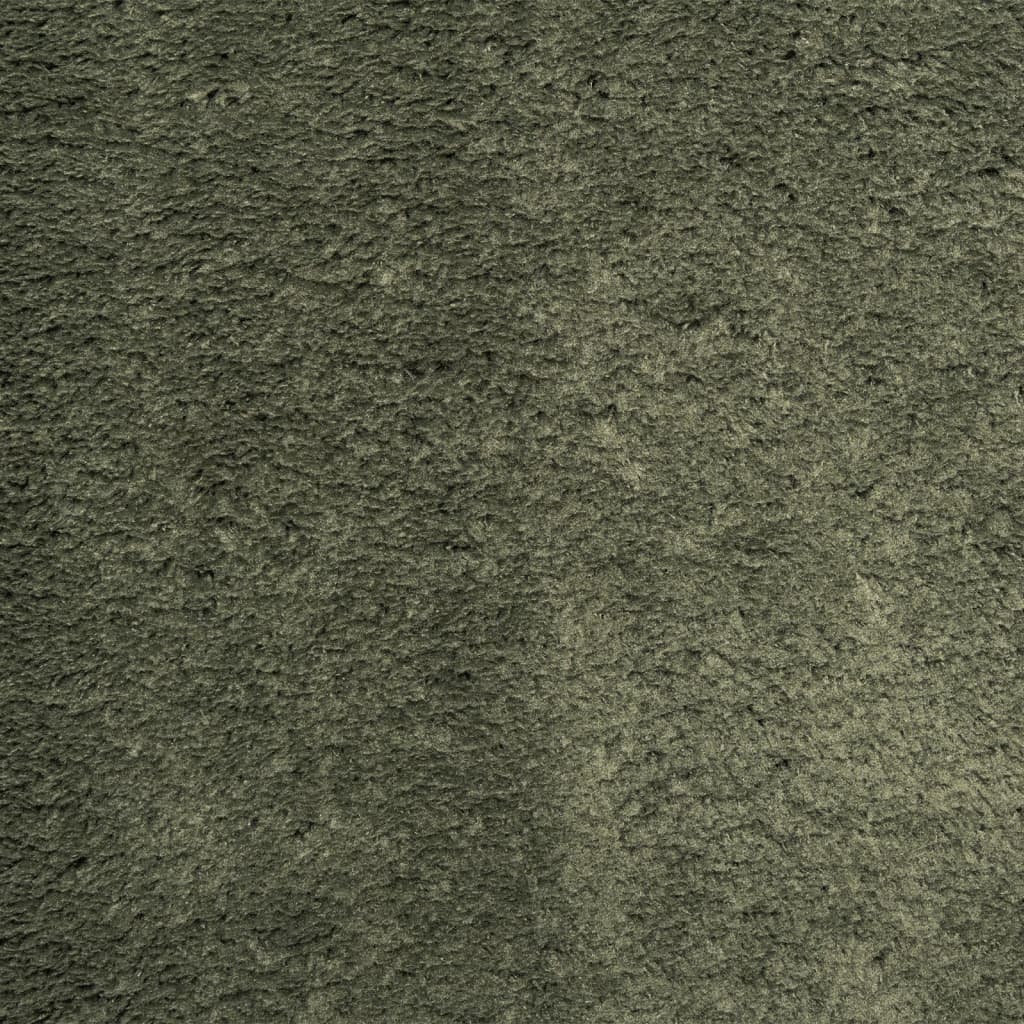 Rug HUARTE Short Pile Soft and Washable Forest Green 140x200 cm
