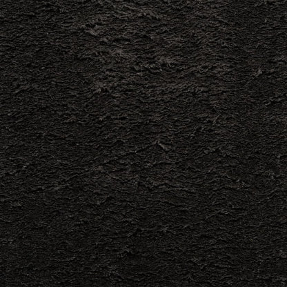 Rug HUARTE Short Pile Soft and Washable Black 80x150 cm