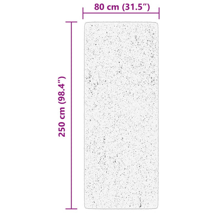 Rug HUARTE Short Pile Soft and Washable Black 80x250 cm