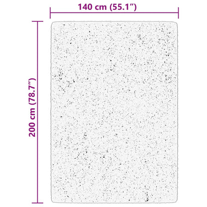 Rug HUARTE Short Pile Soft and Washable Black 140x200 cm