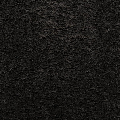 Rug HUARTE Short Pile Soft and Washable Black 200x200 cm