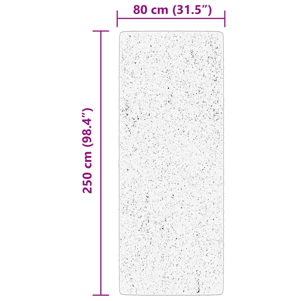 Rug HUARTE Short Pile Soft and Washable Blue 80x250 cm