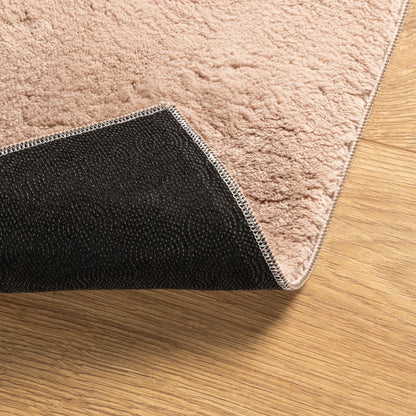Rug HUARTE Short Pile Soft and Washable Blush 160x160 cm