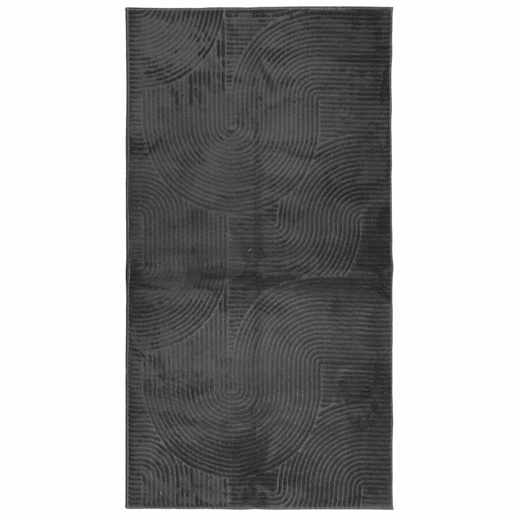 Rug IZA Short Pile Scandinavian Look Anthracite 80x150 cm