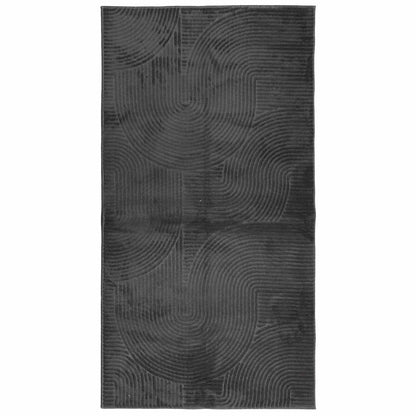 Rug IZA Short Pile Scandinavian Look Anthracite 80x150 cm