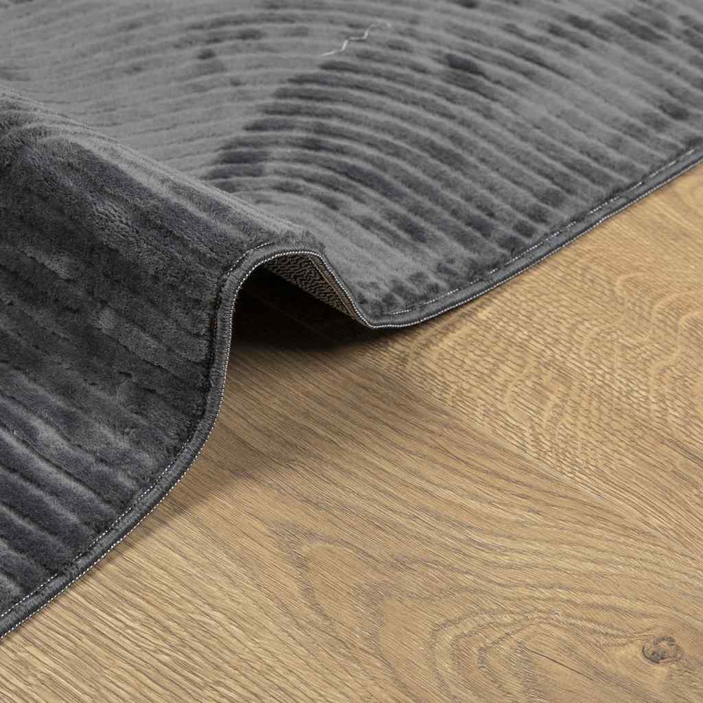 Rug IZA Short Pile Scandinavian Look Anthracite 80x150 cm