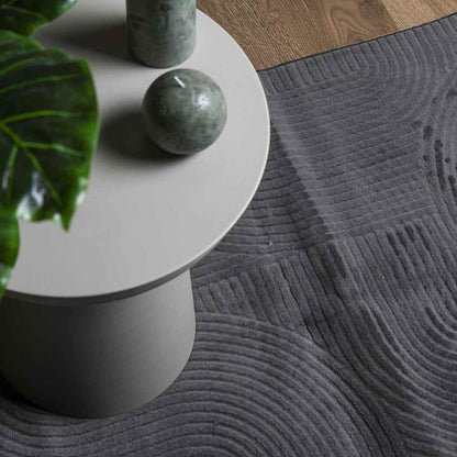 Rug IZA Short Pile Scandinavian Look Anthracite 80x150 cm