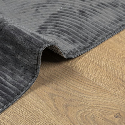 Rug IZA Short Pile Scandinavian Look Anthracite 160x230 cm