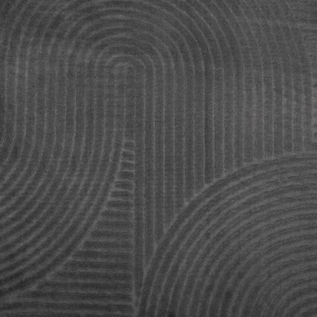Rug IZA Short Pile Scandinavian Look Anthracite Ø 100 cm