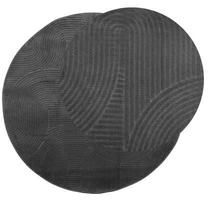 Rug IZA Short Pile Scandinavian Look Anthracite Ø 200 cm