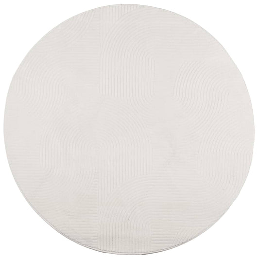 Rug IZA Short Pile Scandinavian Look Cream Ø 80 cm