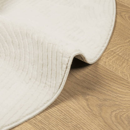Rug IZA Short Pile Scandinavian Look Cream Ø 160 cm