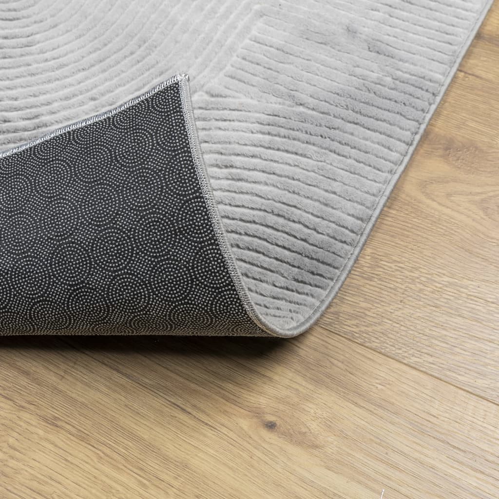 Rug IZA Short Pile Scandinavian Look Grey 100x200 cm