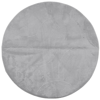 Rug IZA Short Pile Scandinavian Look Grey Ø 80 cm