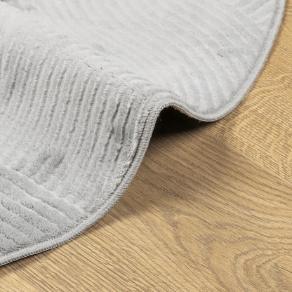 Rug IZA Short Pile Scandinavian Look Grey Ø 80 cm