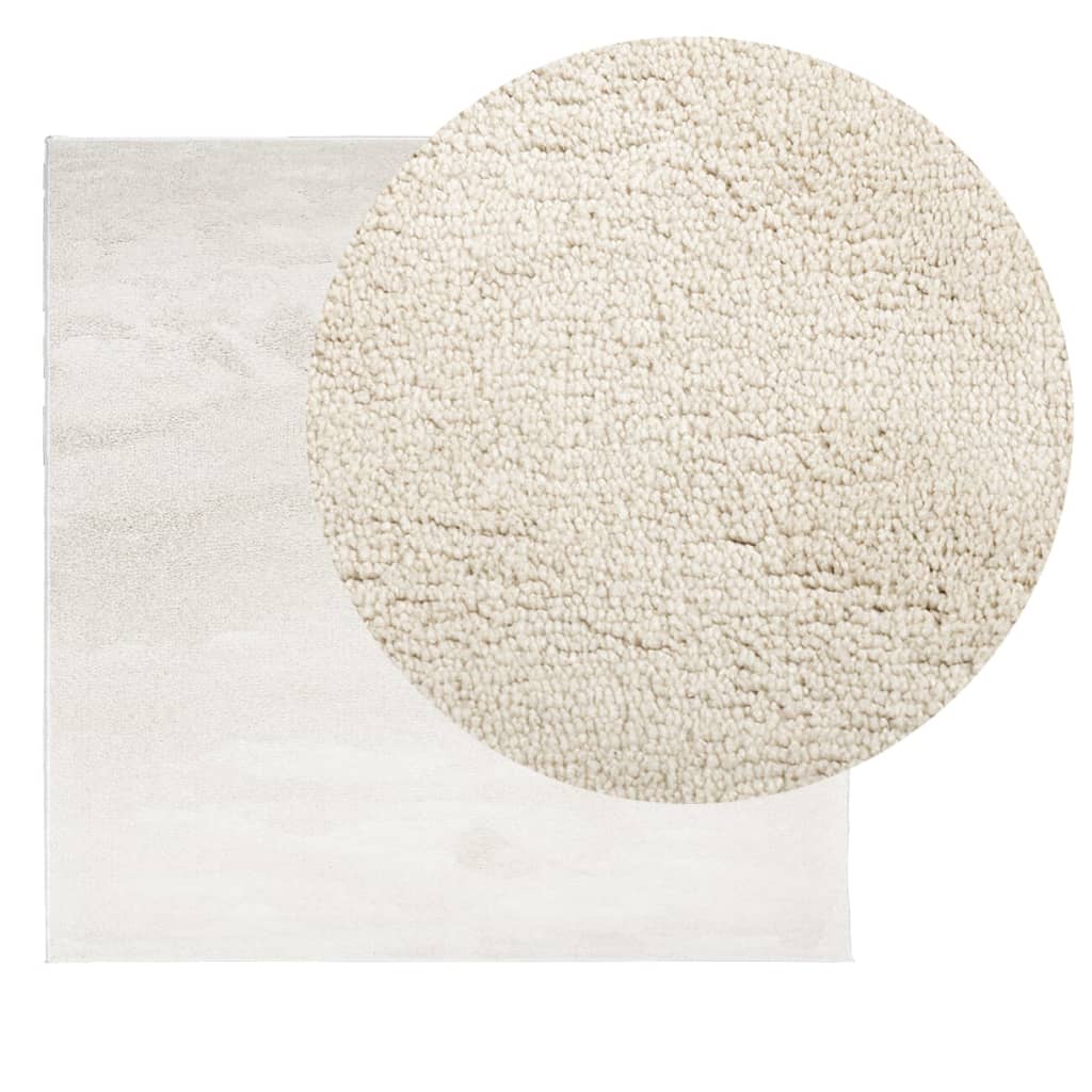 Rug OVIEDO Short Pile Beige 120x120 cm